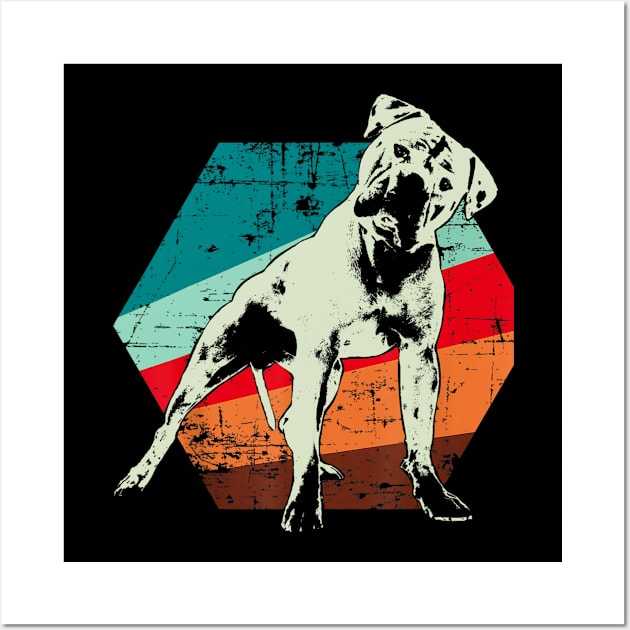 American Bulldog Retro Vintage Wall Art by Xamgi